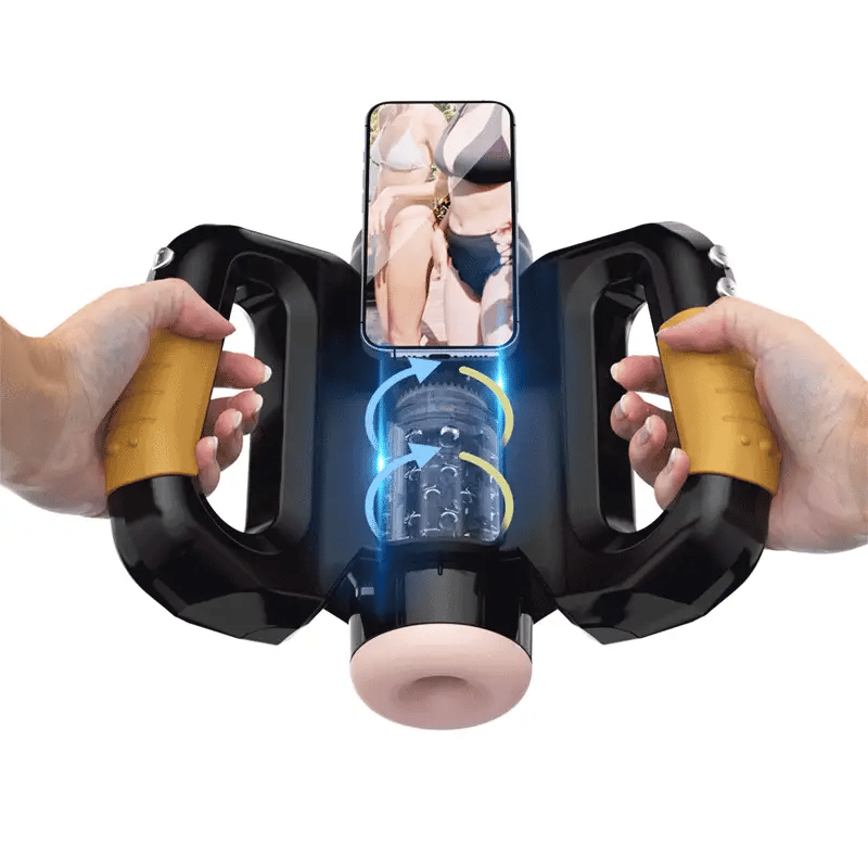 XR18 Male Stroker Double Side Handle With Phone Holder