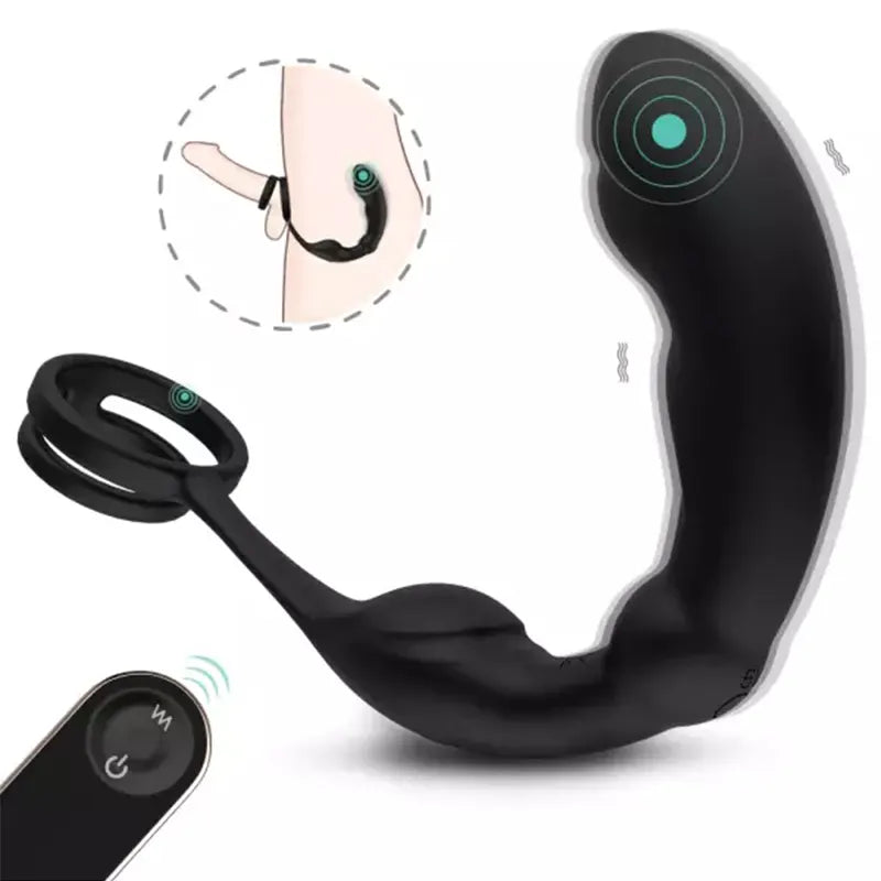 3 In 1 Penis Testicle Prostate Vibrator Remote Waterproof Xspacecup