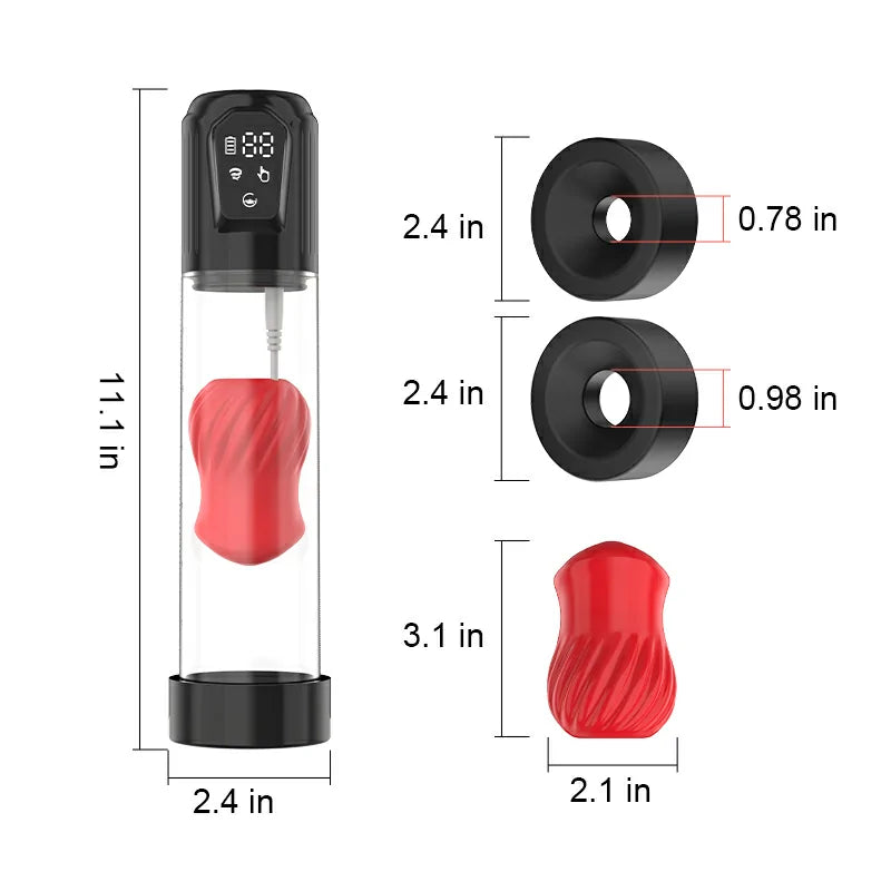 XP4 Plus Water Penis Pump Built-in Vibrating Vacuum Pump